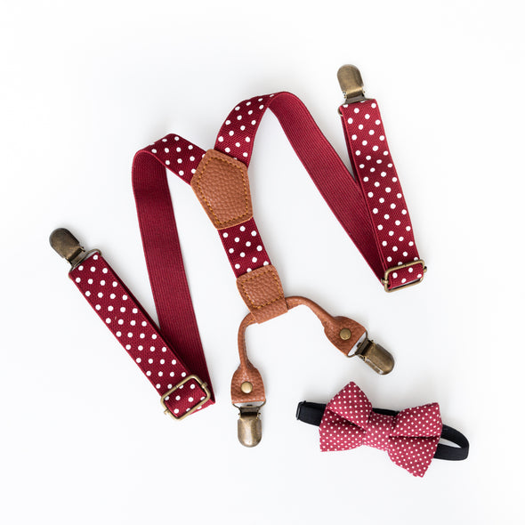 Suspenders and bow tie set